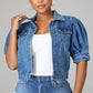 💥2026 NEW STYLE ARRIVAL 50 OFF!!👚✨Women's Puff Short Sleeve Cropped Denim Jacket