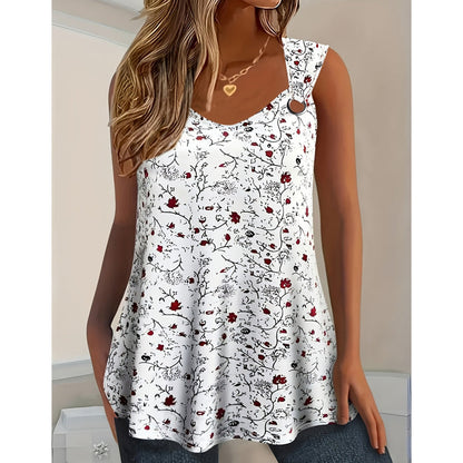 🌸Women's Summer Floral Print Tank Top🍀Soft, breathable & sleeveless