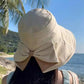 👒Summer Hot Sale 50% OFF ! 💐Women's Bowknot Wide Brim Sun Protective Hat
