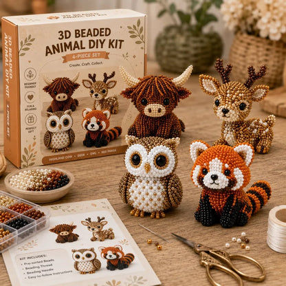 Limited-time offer 50% OFF🧵✨Petite 3D Beaded Animal Craft Kit