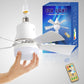 🎉Summer Hot Sales £ 15.99!❄️2-in-1 Socket Fan Light With Remote Control✨Ultra-Quiet With Remote 🍃For Bedrooms 😴, Kitchens 👩‍🍳 & Garages 🛠️