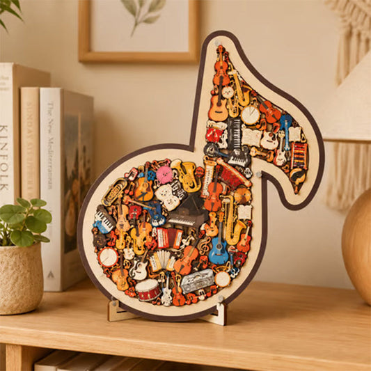 ⌛Last day of 50% off🎵 Wooden Musical Note Puzzle – Handcrafted Brain Teaser for Music Lovers! 🧩 Perfect Gift • Eco-Friendly • Limited Stock! ⏳🇬🇧