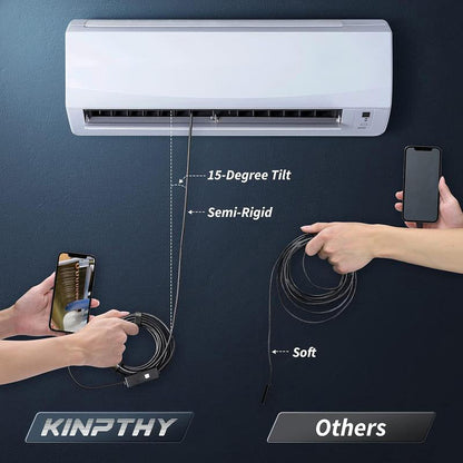 🏆Last Day 50% Off!✨📷HD Endoscope Camera for iPhone & Android – 1920P Inspection Scope with 8 Adjustable LED Lights 🔍📱