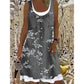 ✨2026 HOT SALE👗☀️Women's Faux Two-Piece Denim Print Dress - Throw It On And Look Instantly Put Together✨