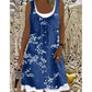 ✨2026 HOT SALE👗☀️Women's Faux Two-Piece Denim Print Dress - Throw It On And Look Instantly Put Together✨