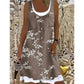 ✨2026 HOT SALE👗☀️Women's Faux Two-Piece Denim Print Dress - Throw It On And Look Instantly Put Together✨