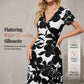 👗Summer Hot Sale 50% OFF: Only £14.99!!💥🌈 Women's V neck Ankle Length Floral Print Beach Long Flowy Maxi Dress with Pockets🎀