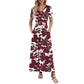 👗Summer Hot Sale 50% OFF: Only £14.99!!💥🌈 Women's V neck Ankle Length Floral Print Beach Long Flowy Maxi Dress with Pockets🎀