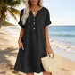 🏖️HOT DEAL 50% OFF! 👗 Women's V-Neck Tunic Dress – Relaxed Fit, Pockets & Breathable