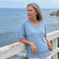 💖2026 Summer Hot Sale 50% OFF!💖Women's Boho V-Neck T-Shirt with Frayed Edges 🌿 – Loose Fit, Breathable Summer Top in Soft Cotton👚