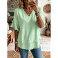 💖2026 Summer Hot Sale 50% OFF!💖Women's Boho V-Neck T-Shirt with Frayed Edges 🌿 – Loose Fit, Breathable Summer Top in Soft Cotton👚