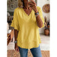 💖2026 Summer Hot Sale 50% OFF!💖Women's Boho V-Neck T-Shirt with Frayed Edges 🌿 – Loose Fit, Breathable Summer Top in Soft Cotton👚