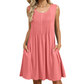 Women's Casual Loose Fit Sleeveless Dress