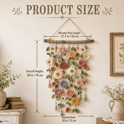 🌸LAST DAY SPECIAL PRICE!!🏵️Crochet Flower Wall Hanging Decor