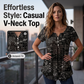 ⏳2026 Hot Sale-50% OFF!!👚Women's Casual V-Neck Top – 🌞Soft fabric, flattering fit & breathable – Perfect for summer days & effortless style ✨