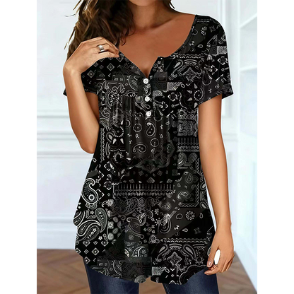 ⏳2026 Hot Sale-50% OFF!!👚Women's Casual V-Neck Top – 🌞Soft fabric, flattering fit & breathable – Perfect for summer days & effortless style ✨