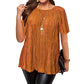📢Hot Sale 50% OFF 🔥Plus Size Flattering Pleated Top👚Plussize🍃Cool and Comfortable