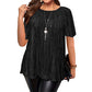 📢Hot Sale 50% OFF 🔥Plus Size Flattering Pleated Top👚Plussize🍃Cool and Comfortable