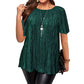 📢Hot Sale 50% OFF 🔥Plus Size Flattering Pleated Top👚Plussize🍃Cool and Comfortable