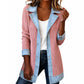 ⌛LAST DAY SALE 70% OFF🍂🔥Women’s Elegant Denim Spliced Ribbed Knit Coat