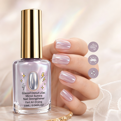 📢📢Buy 1 Get 1 Free !!✨Lilac Glossy Mirror Nail Strengthener