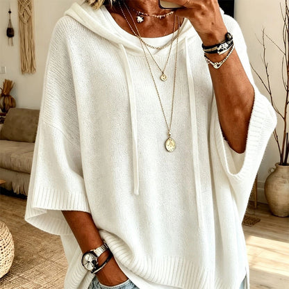 2026 NEW🔥49% OFF👚 Oversized Knit Hoodie with Drawstring