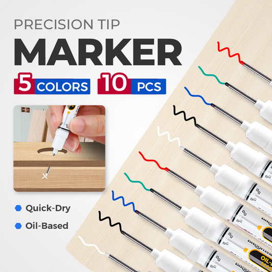 🖊️50% OFF NOW!🌟Precision Tip Quick‑Dry Oil‑Based Marker Pen, 10 Pcs 5 Colours