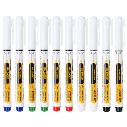 🖊️50% OFF NOW!🌟Precision Tip Quick‑Dry Oil‑Based Marker Pen, 10 Pcs 5 Colours