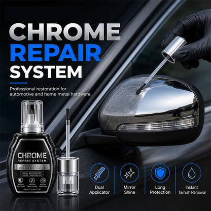 🥳 HOT SALE 2026 ✨🚗 Chrome Restoration Set – Removes Oxidation & Restores High-Gloss Metallic Finish | Premium Quality