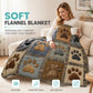 🐶LIMITED‑TIME 50% OFF! 🐾Cute Paw Print Soft Flannel Blanket – Snuggly, Warm, Lovely Home Decor 🛌