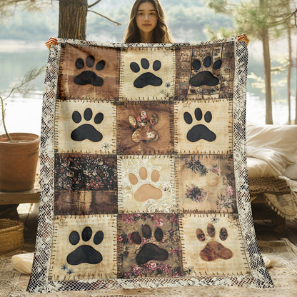 🐶LIMITED‑TIME 50% OFF! 🐾Cute Paw Print Soft Flannel Blanket – Snuggly, Warm, Lovely Home Decor 🛌
