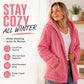 💐Hot Sale-50% OFF🩷Women's Hooded Zip-Up Fuzzy Jacket