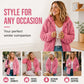 💐Hot Sale-50% OFF🩷Women's Hooded Zip-Up Fuzzy Jacket