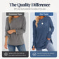 💖2026 Autumn’s Sale 70% OFF✨🍂Women's Casual Crewneck Long Sleeve Top With Thumb Holes and Curved Hem