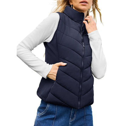 ✨Limited Time-50% OFF!!🔥Women's Quilted Stand Collar Puffer Vest