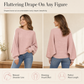 ⏳LAST DAY SALE 50% OFF!!🧶 Flattering Drape, Easy Movement | Women's Batwing Knit Pullover
