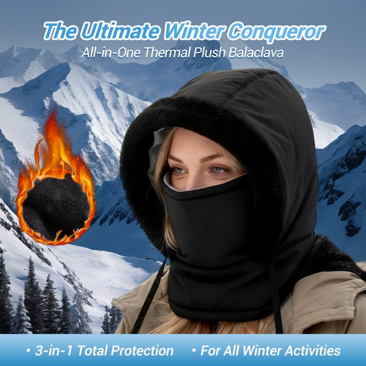 🎉Limited‑Time 50% OFF ❄️🔥Plush-lined Thickened Thermal Hat with Face Mask
