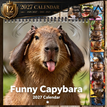 🥳2026 HOT SALE🥳💞50K+ SOLD!📢📢49% OFF !Funny Capybara Calendar 2027