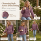 ⏳Limited-time 49% off⏰🔥Women's Loose Knit Jumper — Batwing Sleeves, Side Ruched 🧥