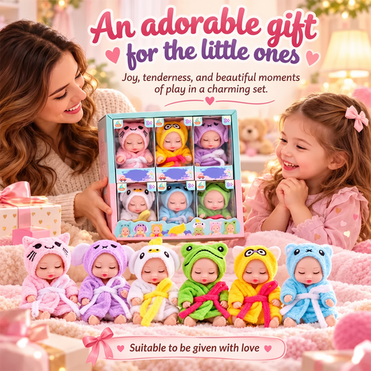 💥🧸Christmas Best Sellers-50% OFF!!🍼 Mini Baby Dolls in Animal Outfits: 6 Styles, Sleeping Design, Portable, Gift-Ready