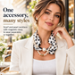 ⏳🧣2026 Hot Sale  50% off📿Pearl Scarf Necklace – ✨Timeless Elegance, Adjustable Bow & Piercing-Free Jewellery 🤍