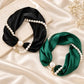 ⏳🧣2026 Hot Sale  50% off📿Pearl Scarf Necklace – ✨Timeless Elegance, Adjustable Bow & Piercing-Free Jewellery 🤍