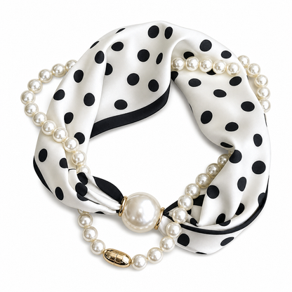 ⏳🧣2026 Hot Sale  50% off📿Pearl Scarf Necklace – ✨Timeless Elegance, Adjustable Bow & Piercing-Free Jewellery 🤍