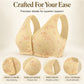 🔥LIMITED SALE-50% OFF!!👙🥰Women's Plus Size Front Button Floral Print Wireless Bra