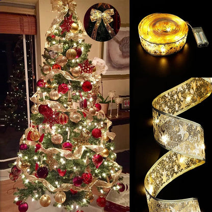 🎄Christmas Sale-50% OFF🎁Christmas Ribbon Fairy Lights