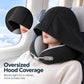 🔥⏰ LIMITED-TIME 50% OFF! 🧢Hooded Travel Neck Pillow with Carrying Pouch