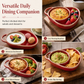 🖤Black Friday Mega Deal – 50% OFF!！🍽️🥘Retro Ceramic Divided Baking Dish with Single Handle