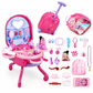 💖Gift Idea-50% OFF!!💄Kids’ Pretend Makeup Vanity Suitcase – Portable Dress-Up Toy Set for Girls