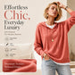 ⏳Last Day Sale - 50% OFF!!🧶Cozy Head Coverage, Customizable Fit💖Women's Casual Hooded Sweater With Drawstring