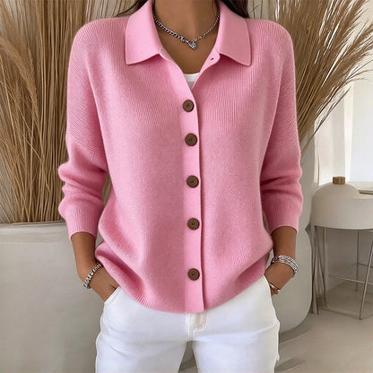 🎉Hot Sale-50% OFF🩷Women's Collared Button-Down Knit Cardigan